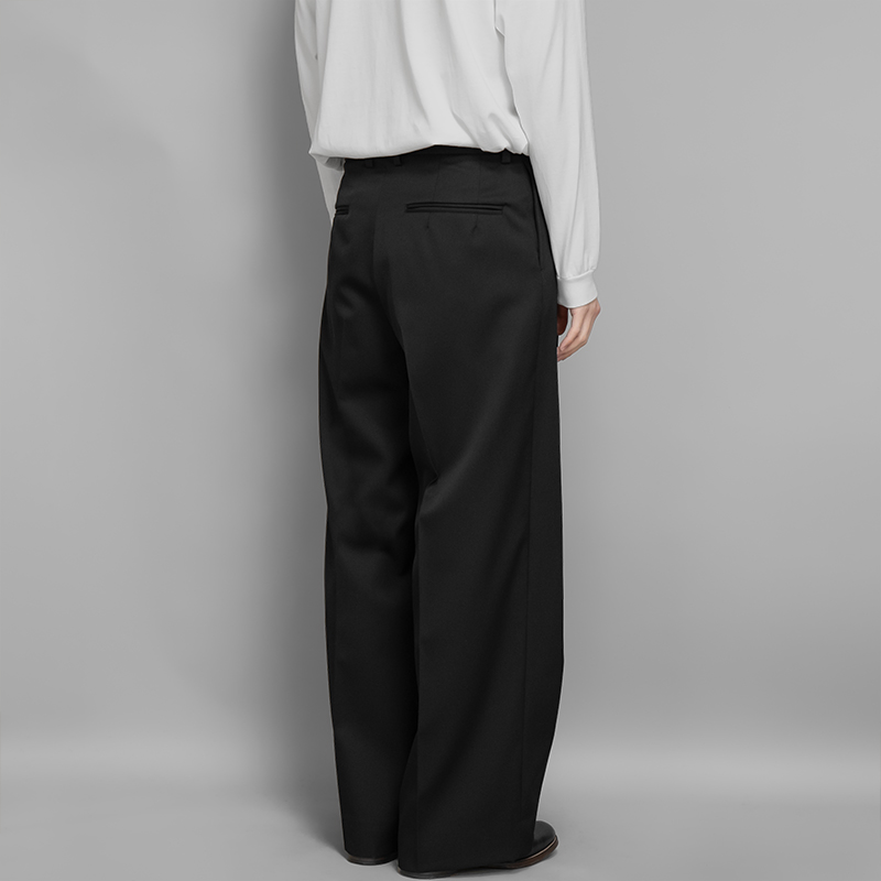 stein / Long Wide Trousers (Black) | twelve