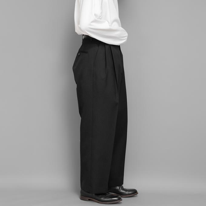 stein / Wide Straight Trousers (Black) | twelve