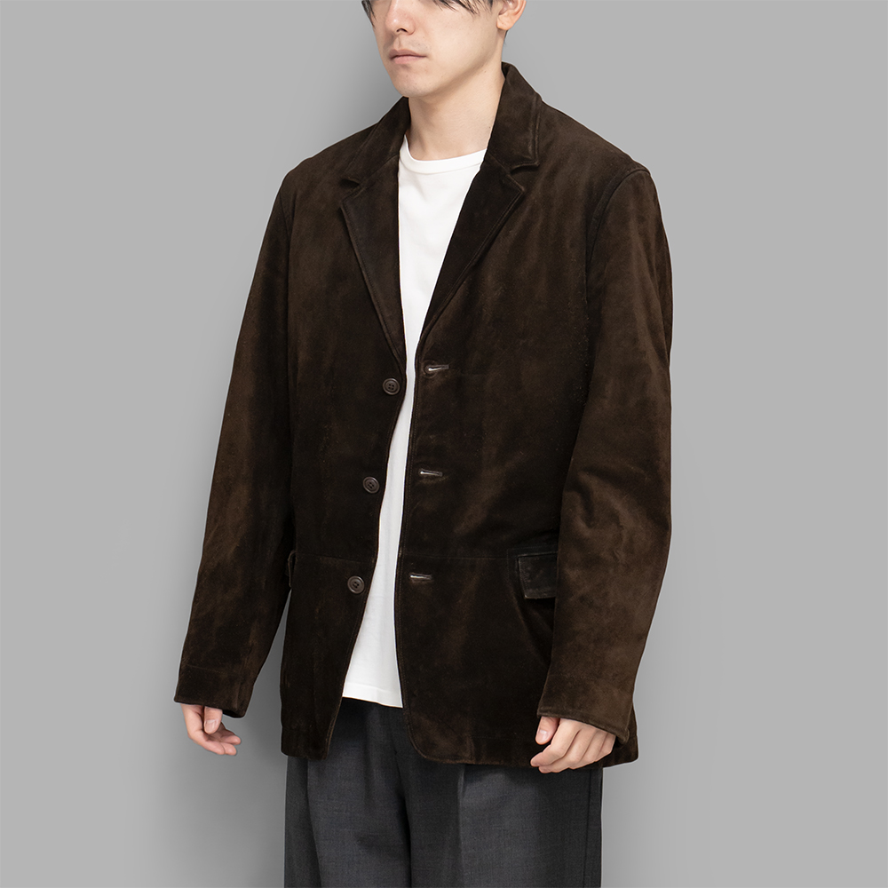 USED / Suede Leather Blazer