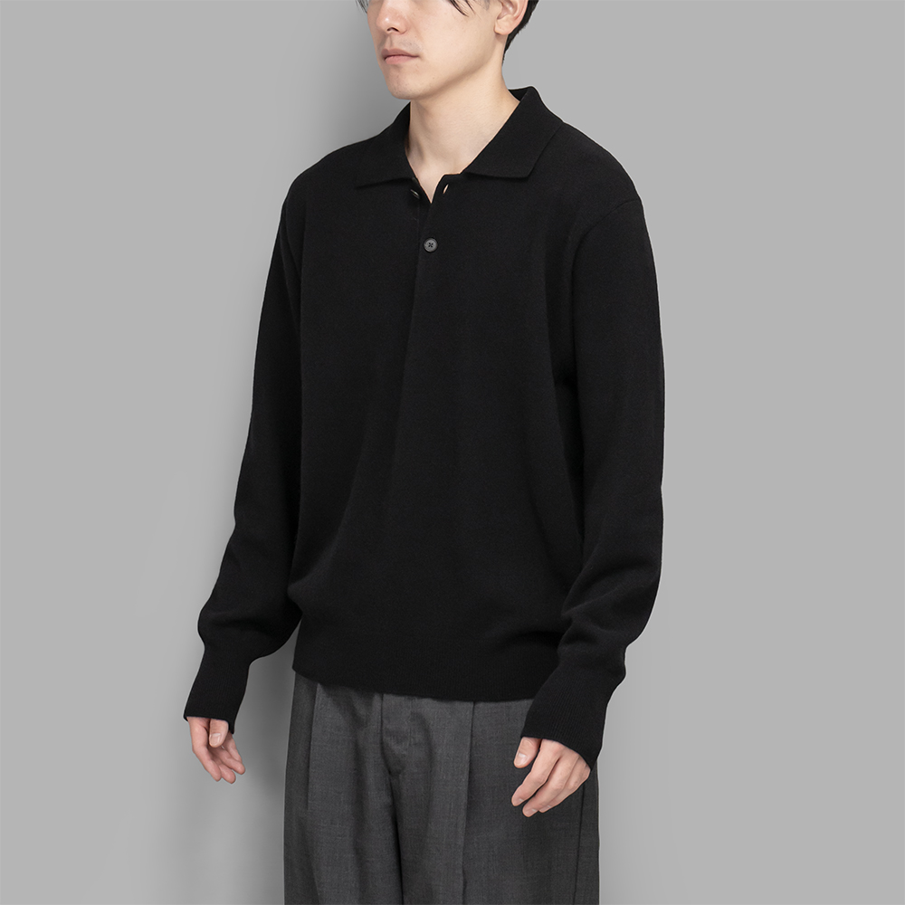 ssstein / Extra Fine Wool Knit Polo LS
