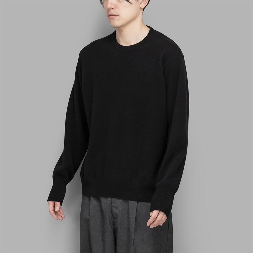 ssstein / Extra Fine Wool Knit Crew Neck LS (Black)