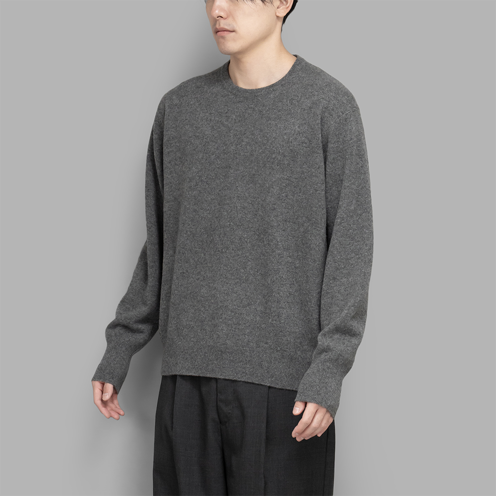 ssstein / Extra Fine Wool Knit Crew Neck LS (Gray)