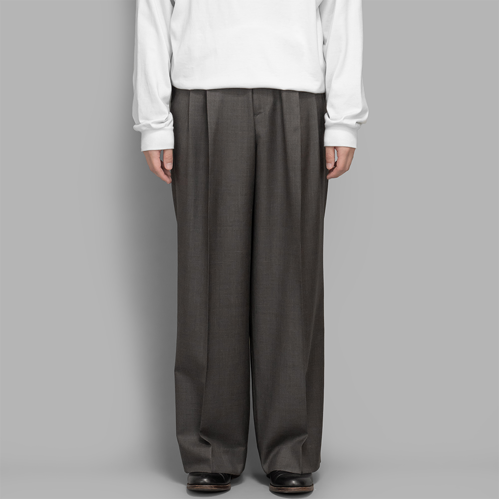 ssstein / Extra Fine Wool Long Wide Trousers