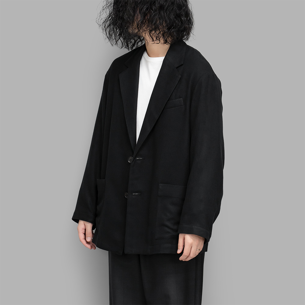 ssstein / Rayon Silk Flannel Single Breasted Jacket