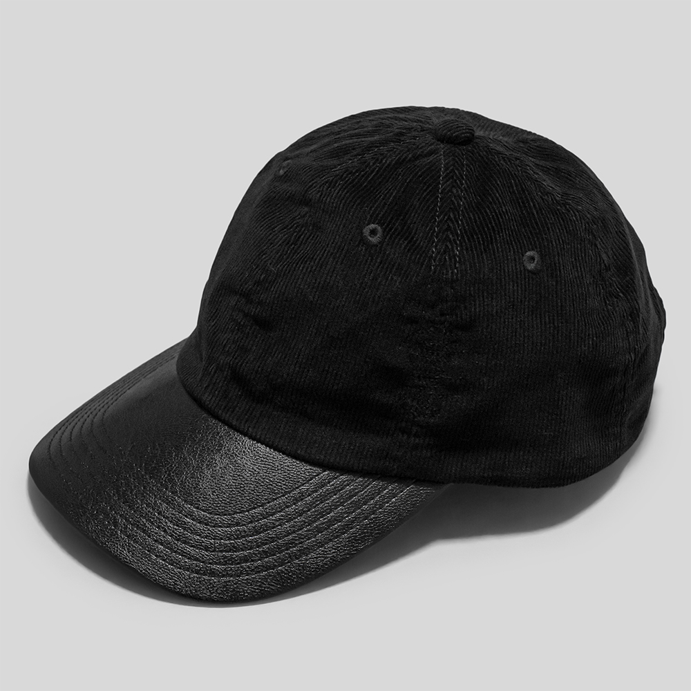 KIJIMA TAKAYUKI / Corduroy & Faux Leather 6 Panel Cap
