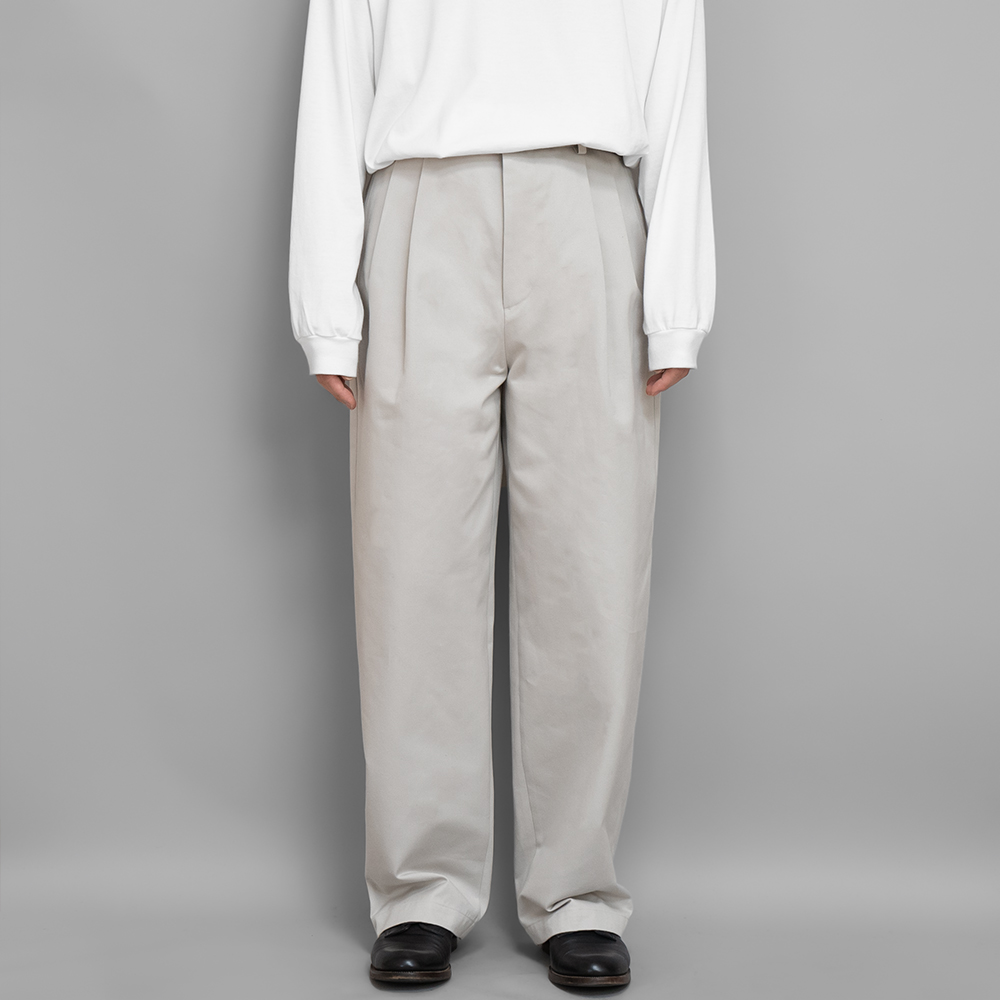 A.PRESSE / Type.1 Silk Blend Chino Trousers (Ecru) | twelve