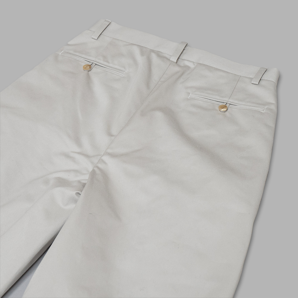 A.PRESSE / Type.1 Silk Blend Chino Trousers (Ecru) | twelve