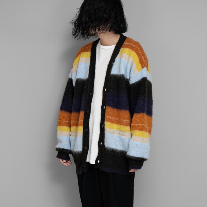 stein / Color Combination Mohair Cardigan (Multi Stripes)