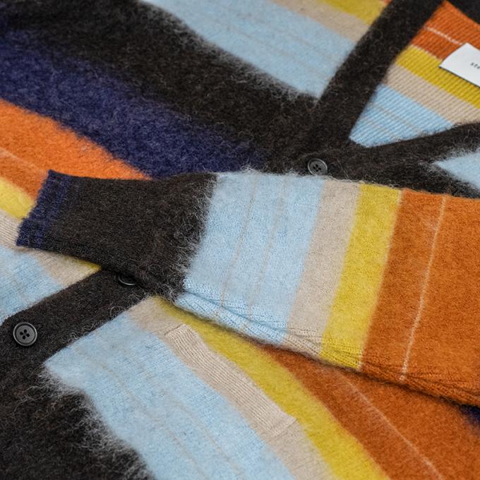 stein / Color Combination Mohair Cardigan (Multi Stripes) | twelve