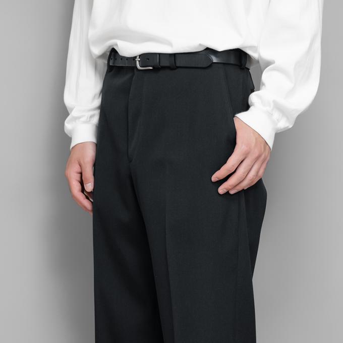 AURALEE / Light Wool Max Gabardine Slacks (Top Black) | twelve