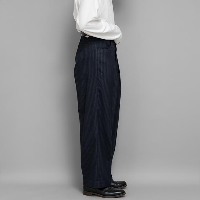SALE】FARAH / One Tuck Wide Pants (Navy) | twelve