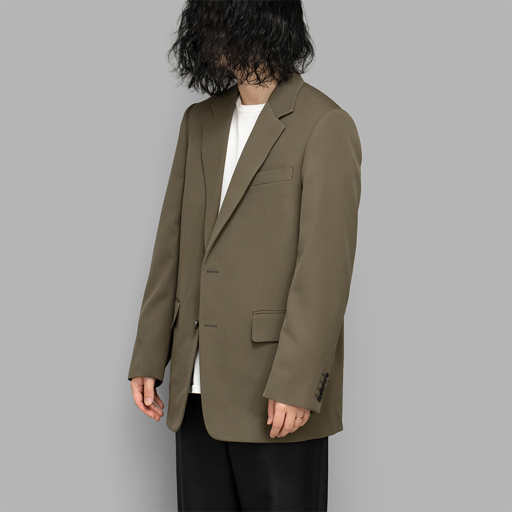 AURALEE / Light Wool Max Gabardine Jacket (Dark Olive Brown)
