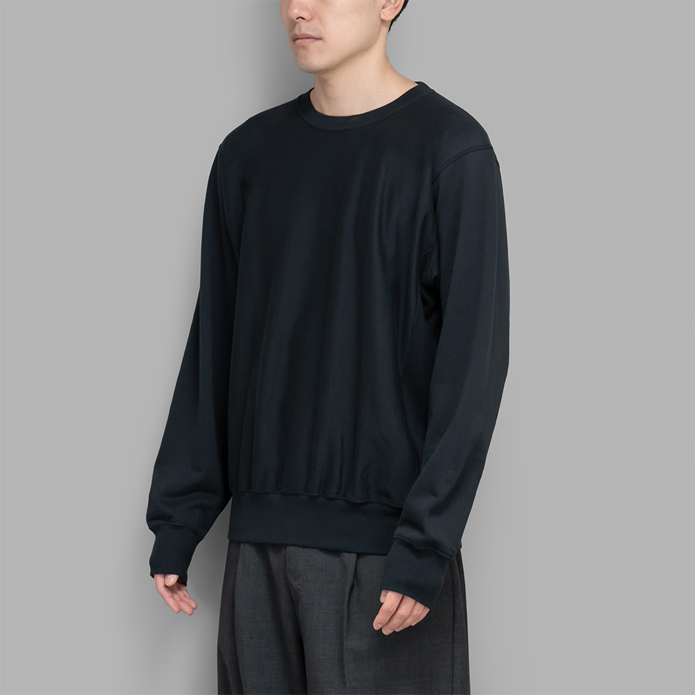 AURALEE / Elastic High Gauge Sweat P/O (Ink Black)