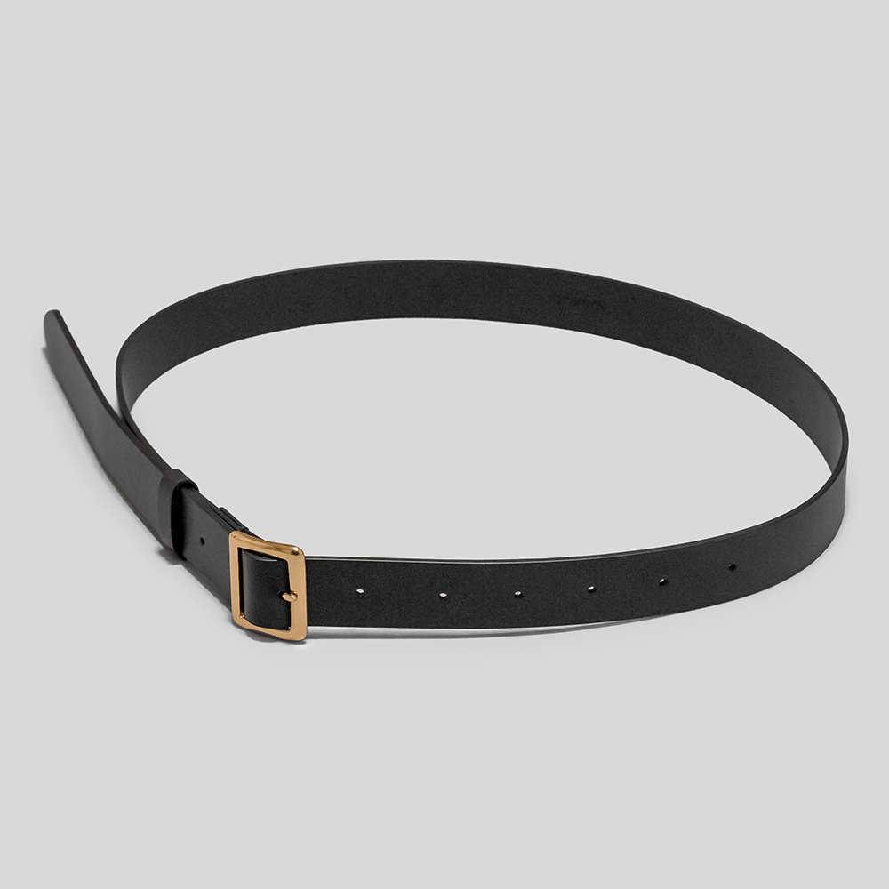 AURALEE / Square Buckle Belt (Black)