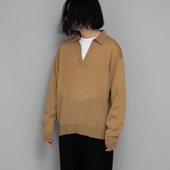 CASHMERE KNIT SKIPPER POLO - ニット/セーター