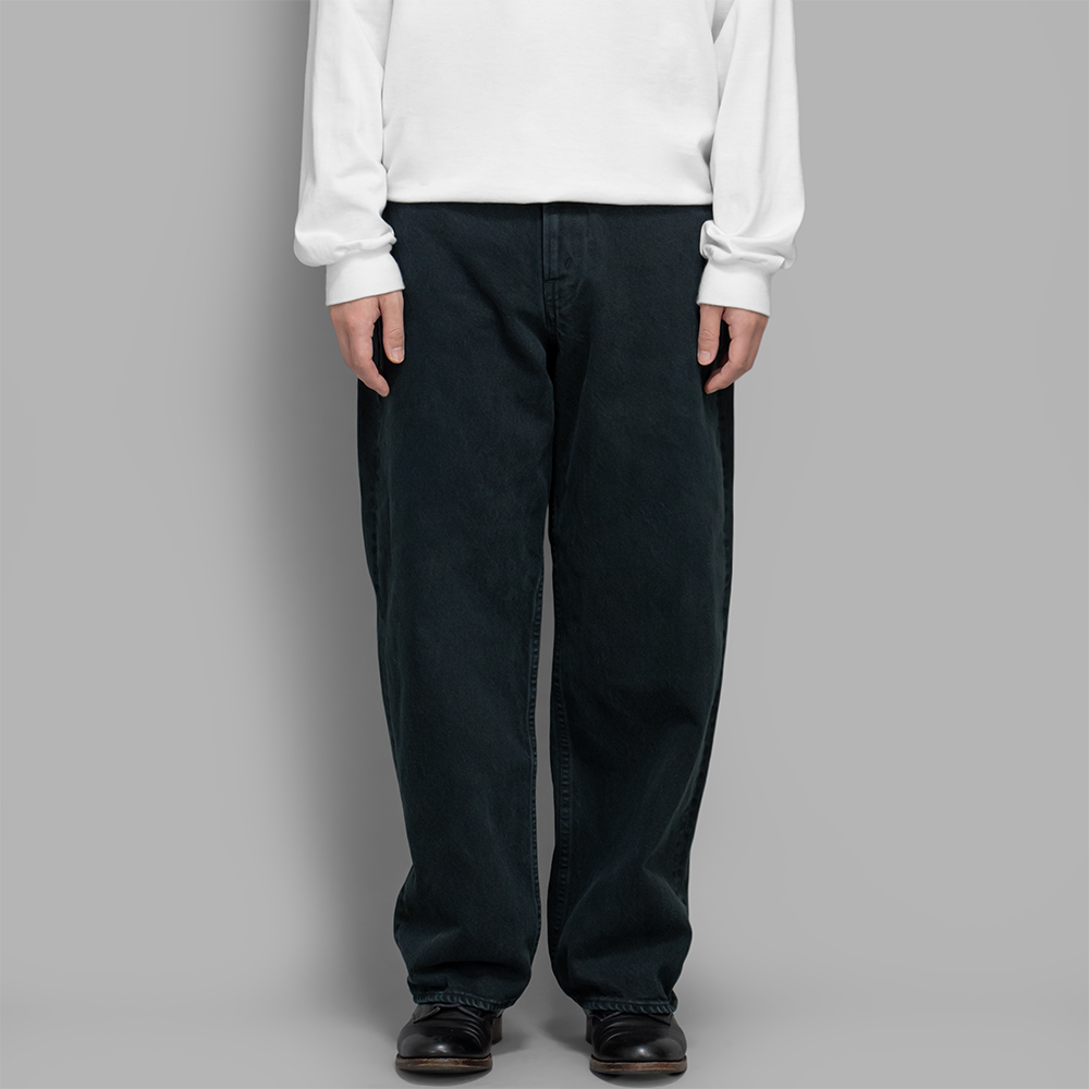 A.PRESSE / Black Washed Wide Denim Pants