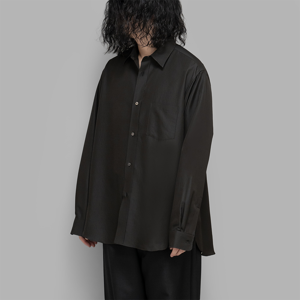 ssstein / Wool Silk Oversized Placket Shirt