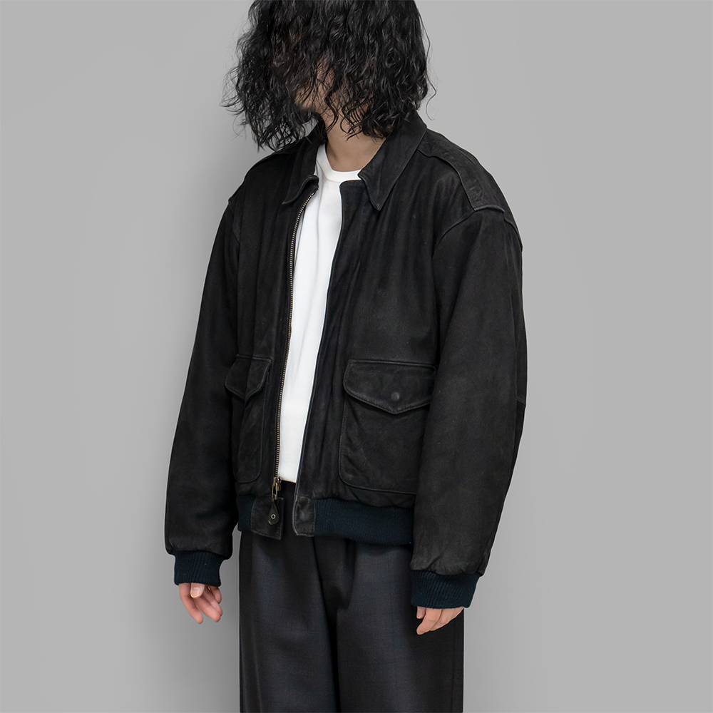 USED / Nubuck A-2 Type Leather Jacket (Black)