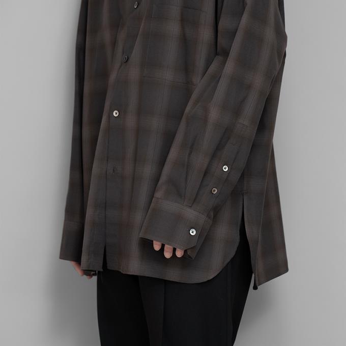 stein / Oversized Down Pat Shirt (Ombre Check Khaki)