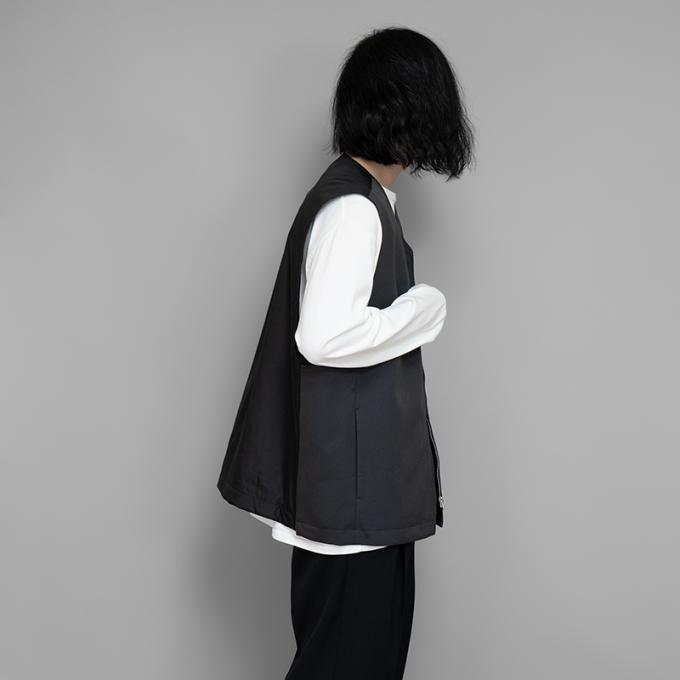 stein / Wool Gabardine Combination Vest