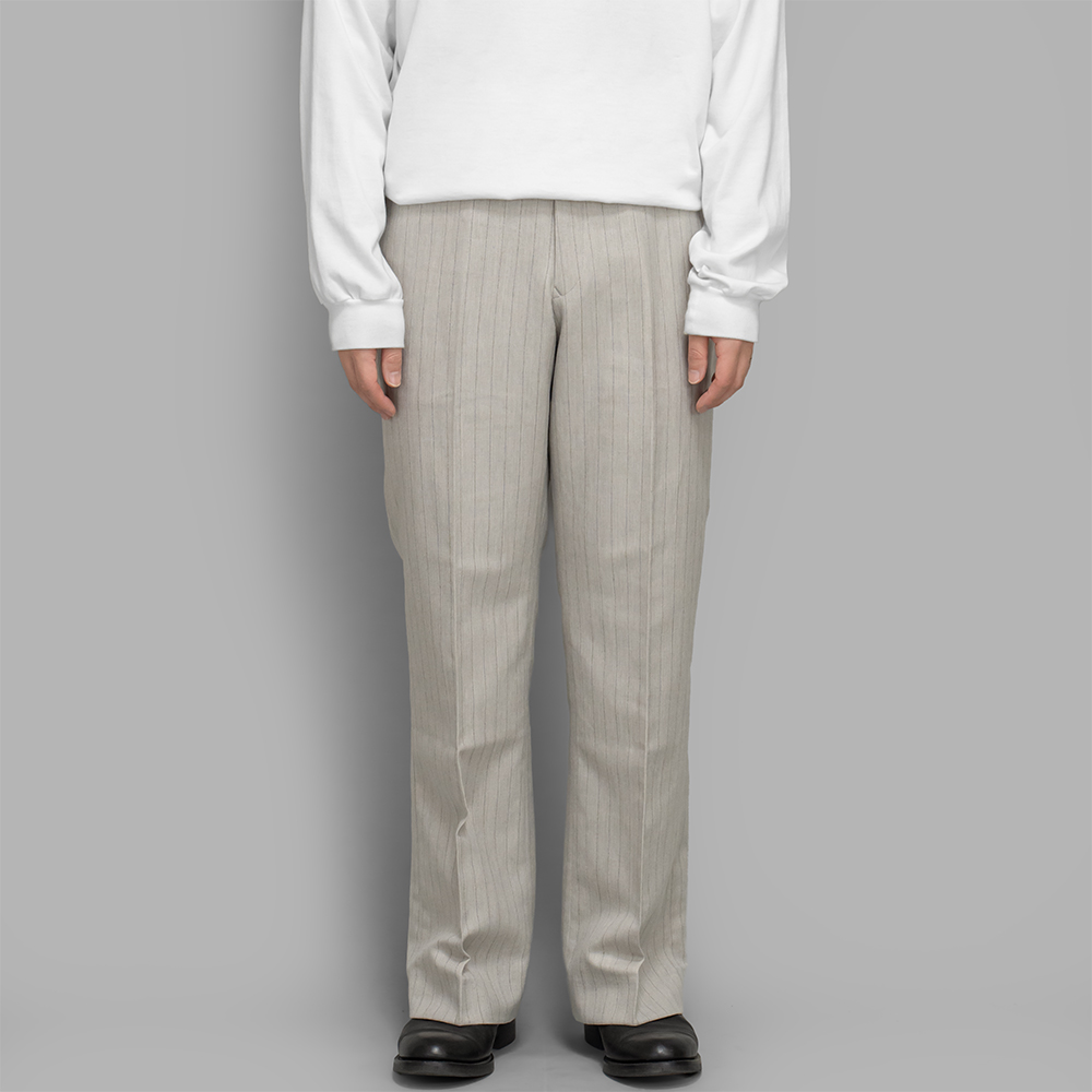 m’s braque / Flair Pants (Natural×Stripe)