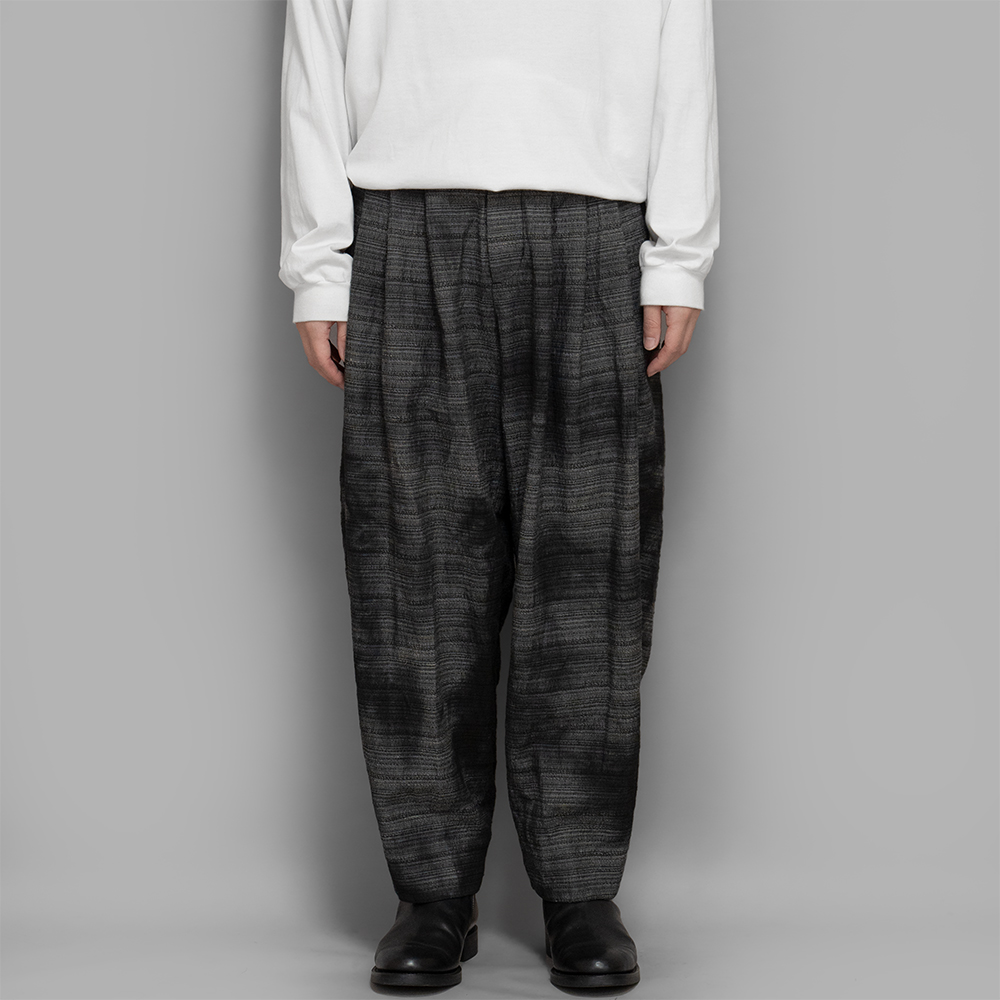 calmlence / Triple Pleated Wide Tapered (Random Border&Dyed)