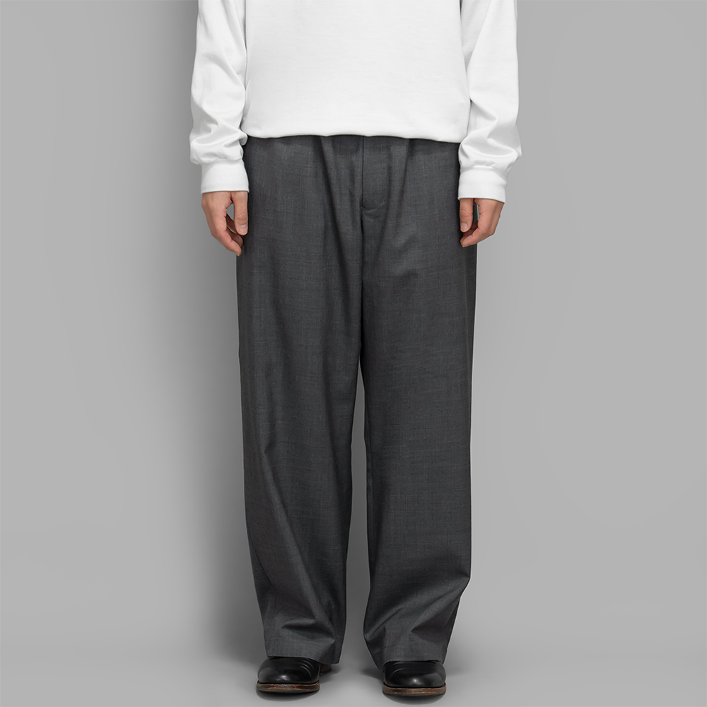 FARAH / Easy Wide Tapered Slacks (Gray)