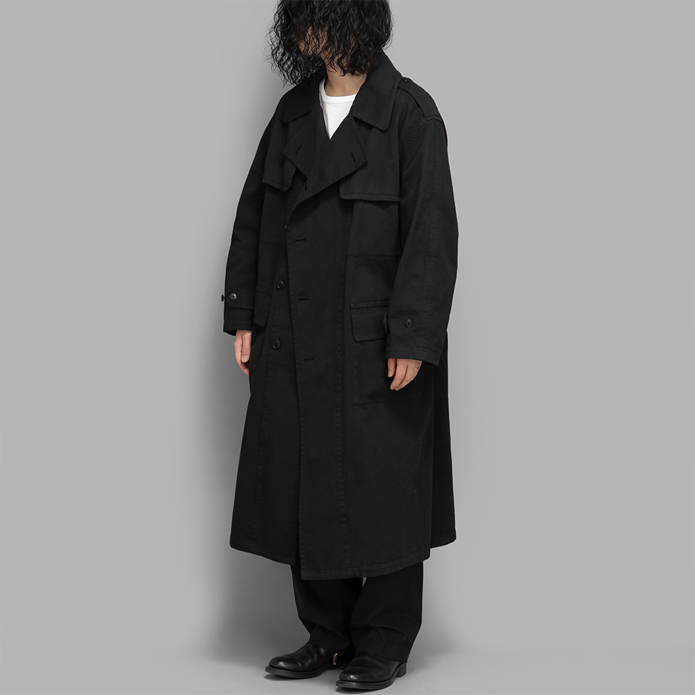 AURALEE / Garment-Dyed Textured Chino Coat