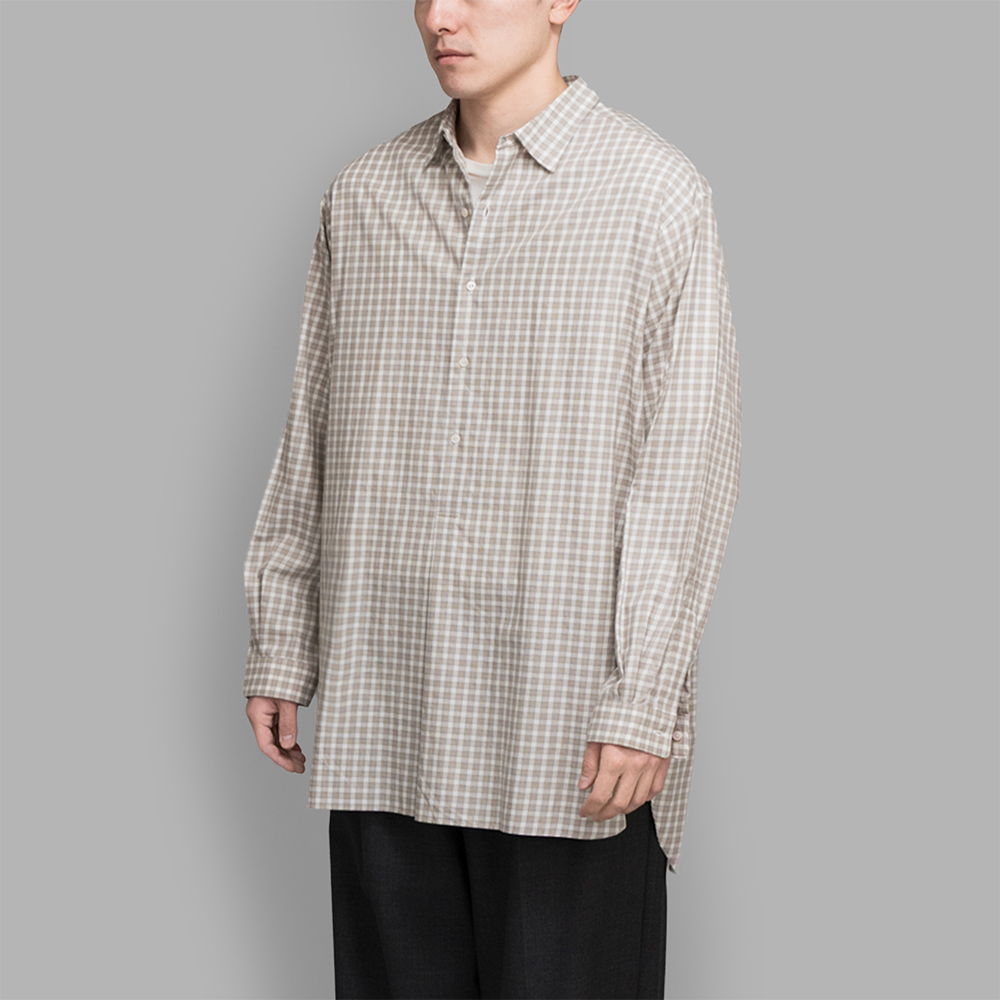 A.PRESSE / Pullover Granpa Shirts (Brown)