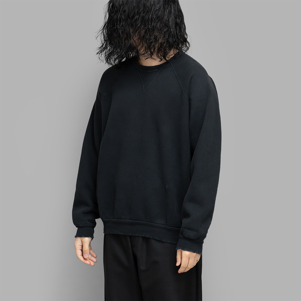 A.PRESSE / Vintage Double V Sweatshirt (Black)