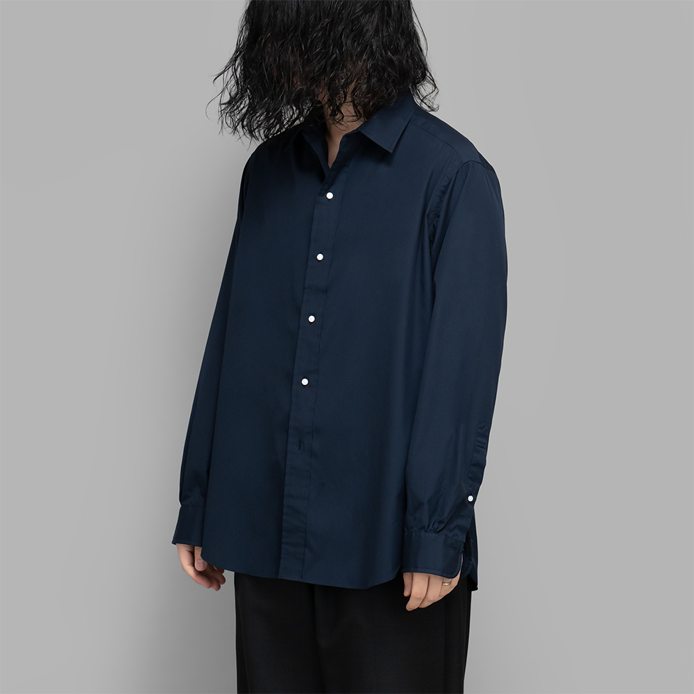 A.PRESSE / Regular Collar Shirt (Navy)