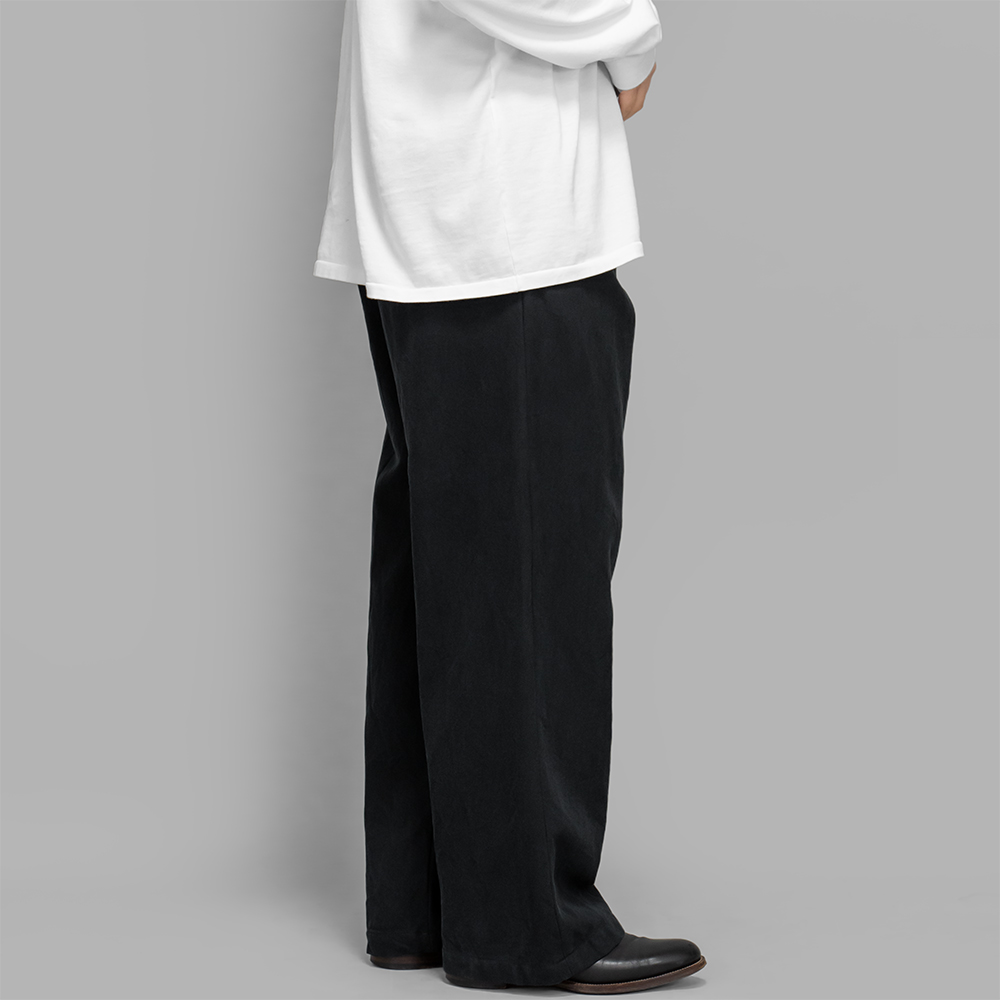 A.PRESSE / Vintage Silk Cotton WW2 British Army Trousers (Black