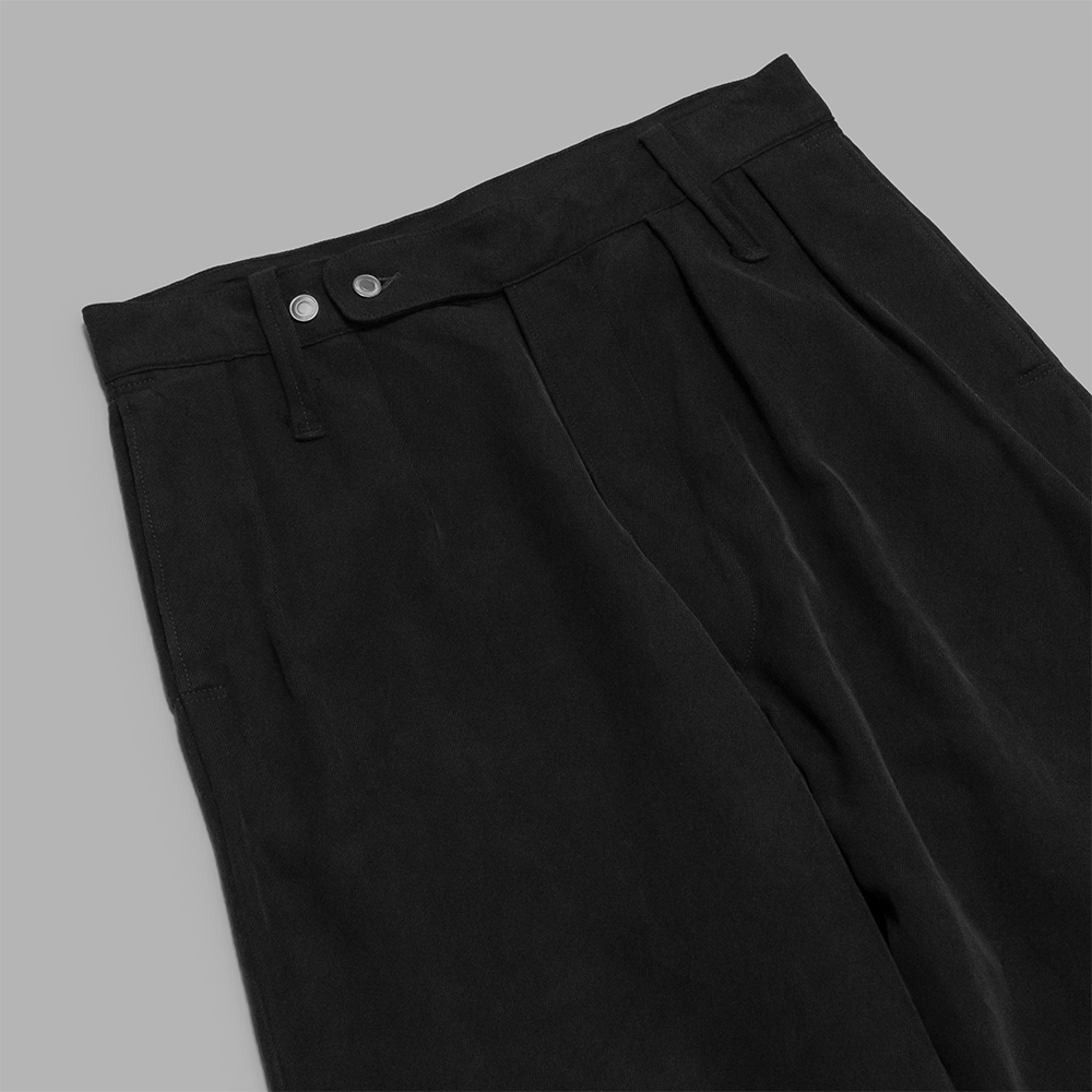 A.PRESSE / Vintage Silk Cotton WW2 British Army Trousers (Black