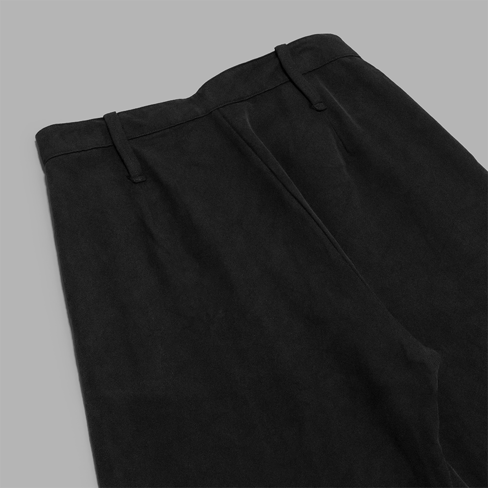 A.PRESSE / Vintage Silk Cotton WW2 British Army Trousers (Black