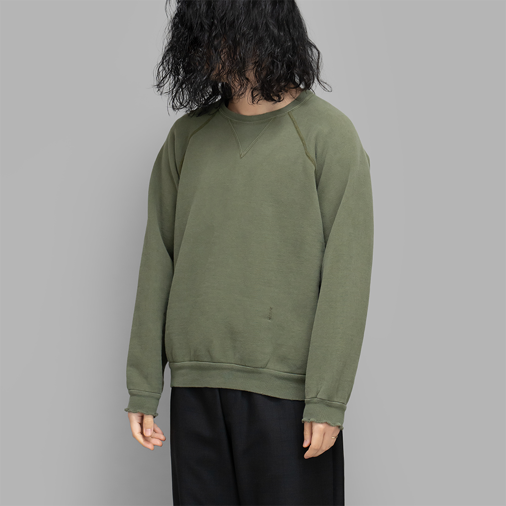 A.PRESSE / Vintage Double V Sweatshirt (Olive)