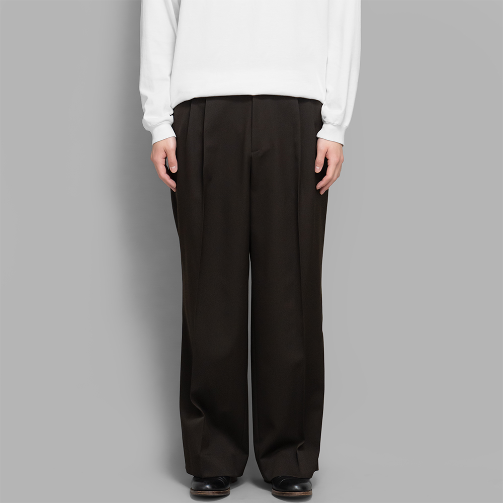 ssstein / Easy Long Wide Trousers (Dark Brown)