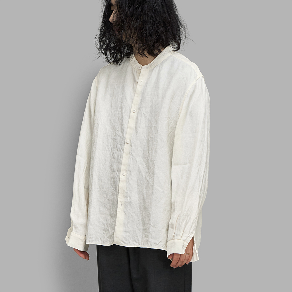 MITTAN / 和紙大麻シャツ (白)