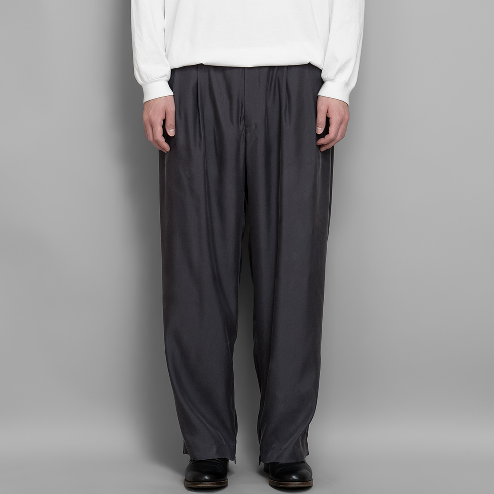 stein / Cupro Wide Easy Trousers (Charcoal)