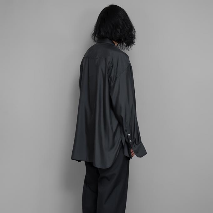 stein / Oversized Cupro LS Shirt (Black) | twelve