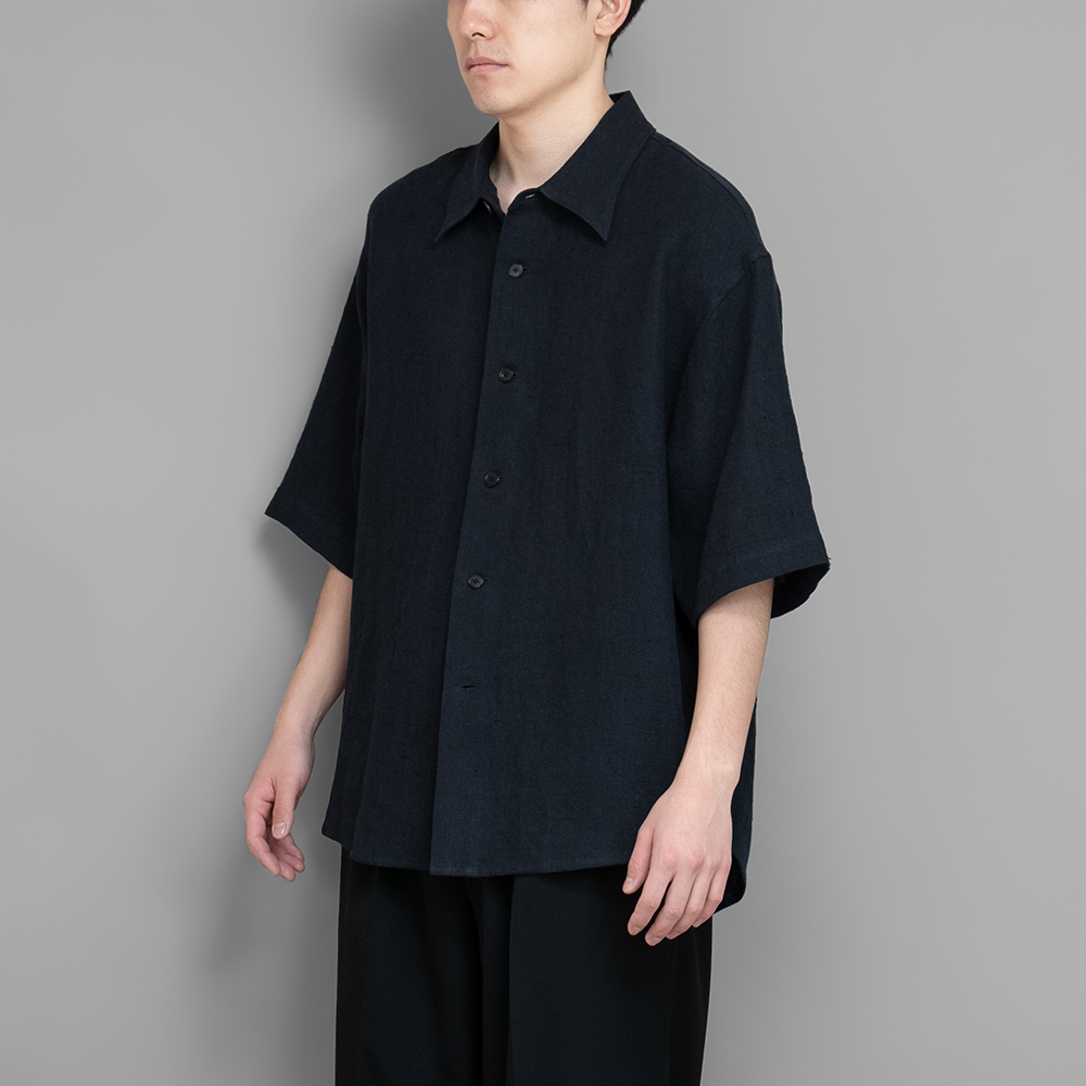 AURALEE / Linen Silk Tweed Half Sleeved Shirt | twelve