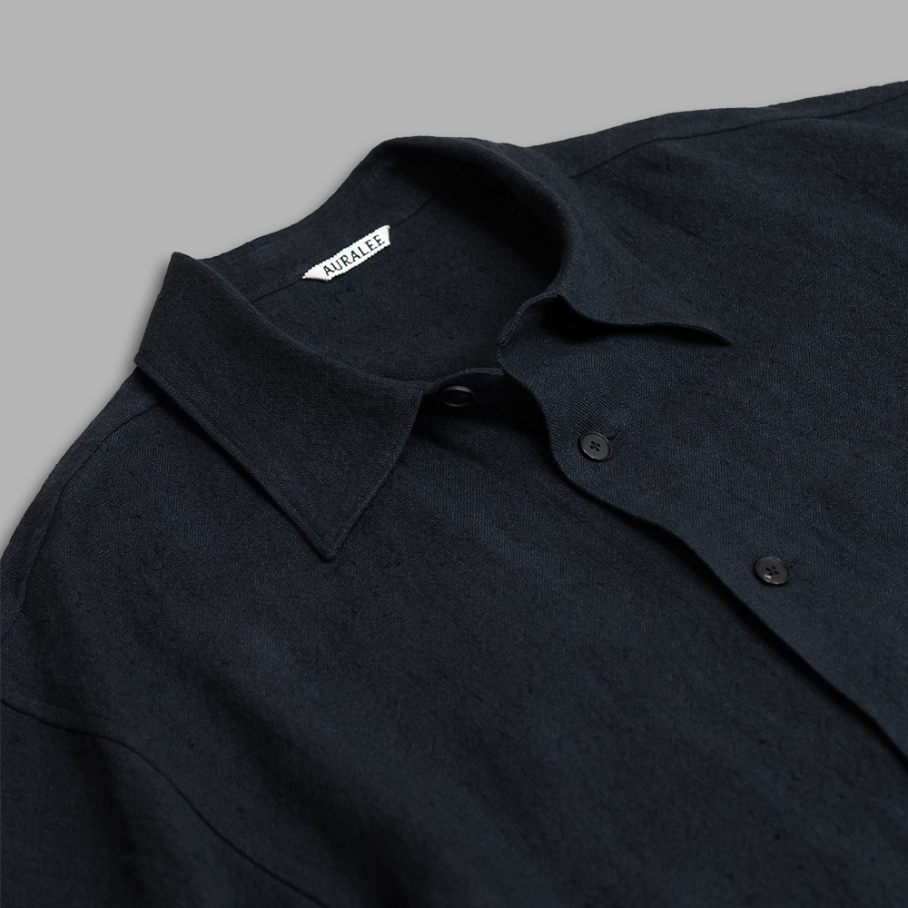 AURALEE / Linen Silk Tweed Half Sleeved Shirt | twelve