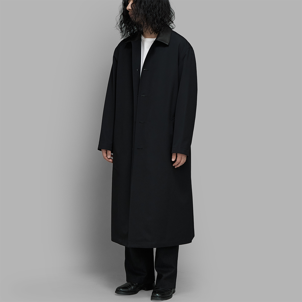 AURALEE / Wool Max Canvas Coat (Black)