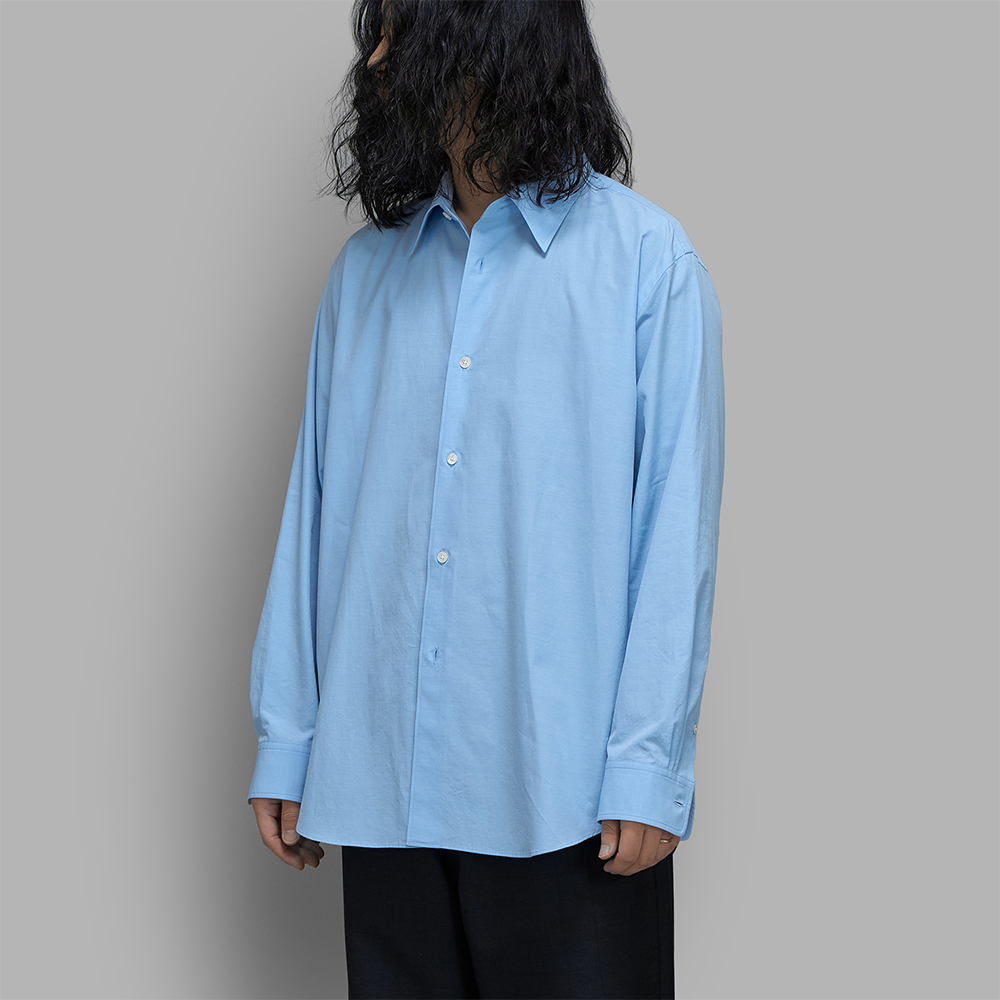 AURALEE / Washed Finx Weather Chambray Shirt (Light Blue)