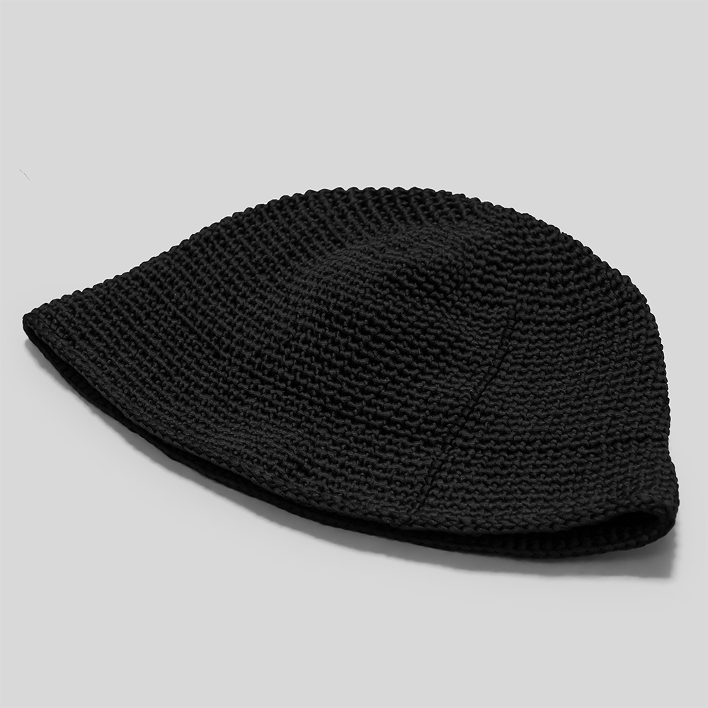 KIJIMA TAKAYUKI / Poly Knit Bucket Hat (Black)