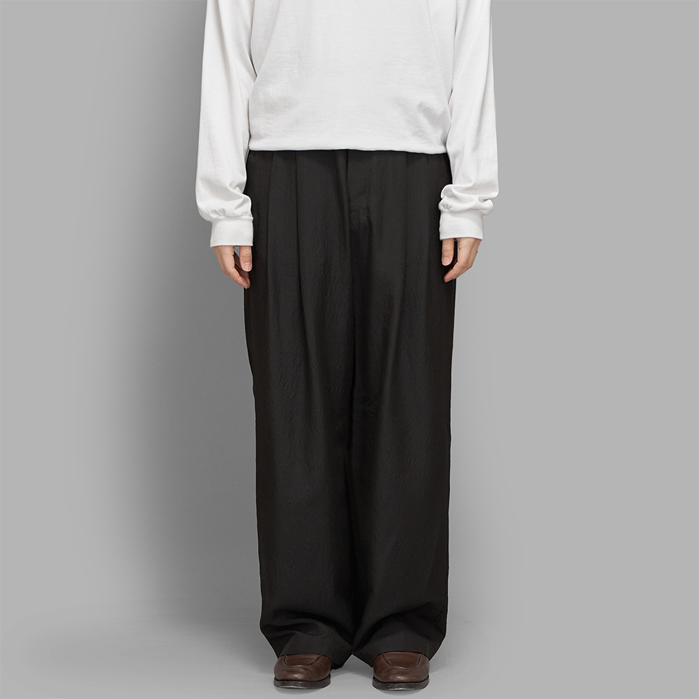 ssstein / Wool Silk Wide Easy Trousers