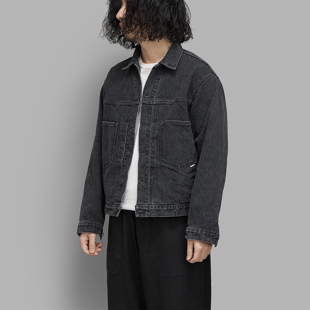STABILIZER GNZ / Washed Jean Jacket (Black)
