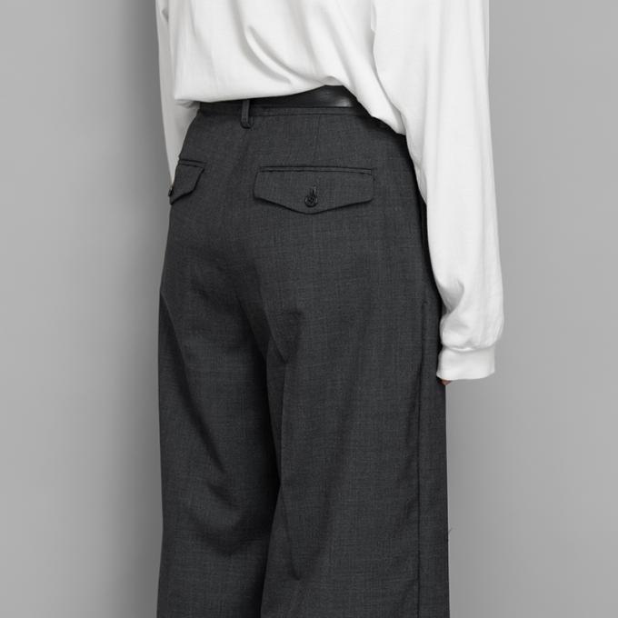 WIRROW / Wool Tropical Wide Slacks (Gray) | twelve