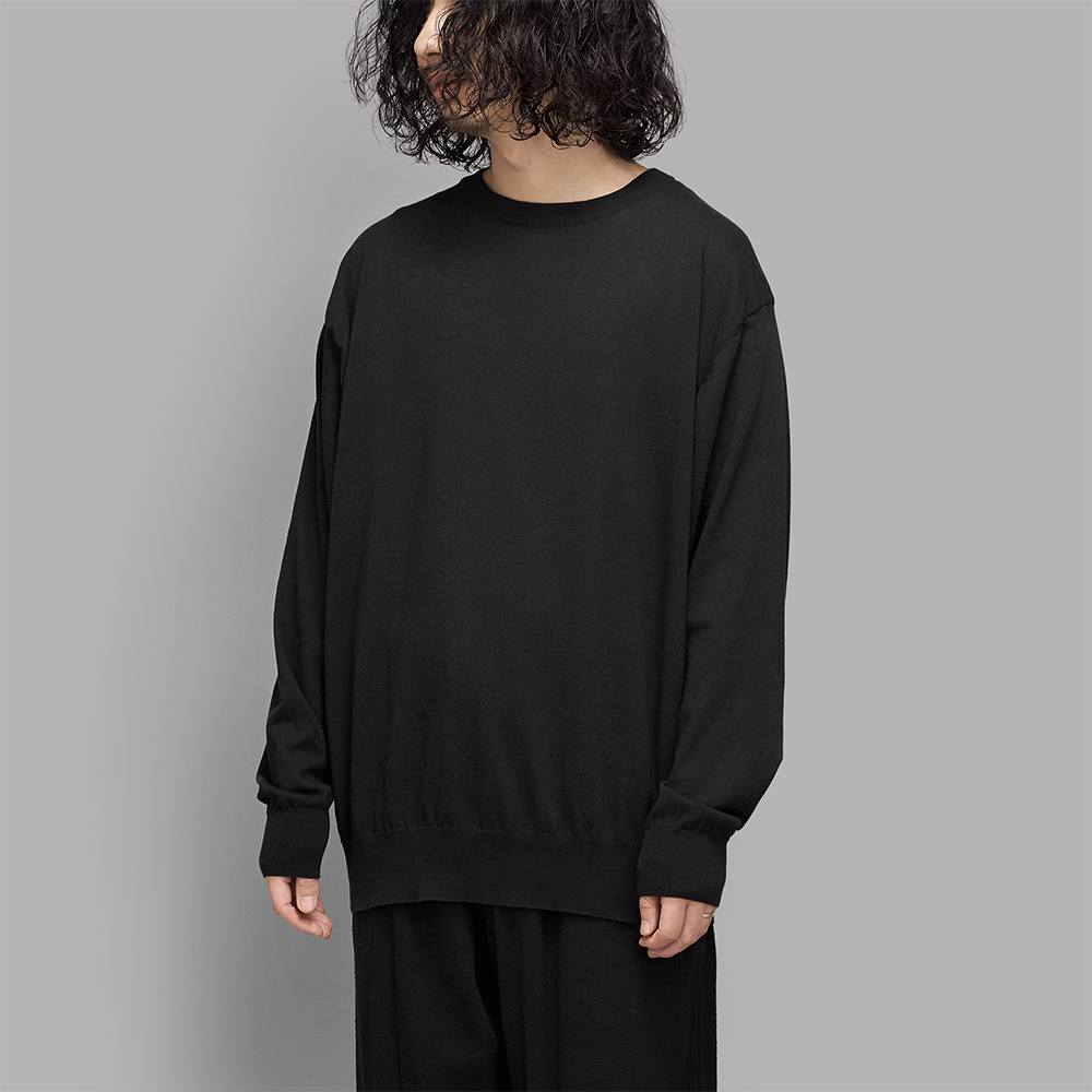 COMOLI / コットン クルーネックニット