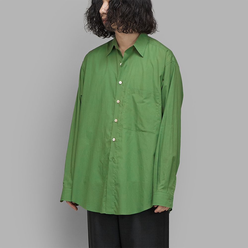 AURALEE / Super Fine Cotton Lawn Shirt (Dusty Green)