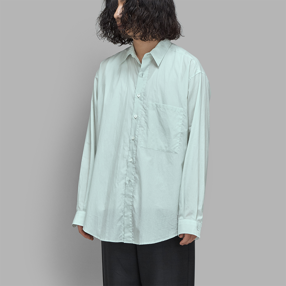 AURALEE / Super Fine Cotton Lawn Shirt (Pale Blue)